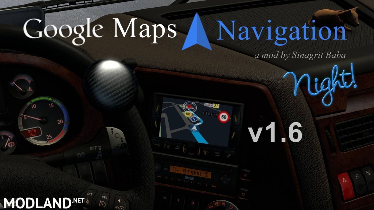 ETS 2 - Google Maps Navigation Night Version