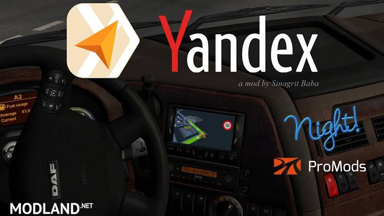 Yandex Navigator Night Version for ProMods