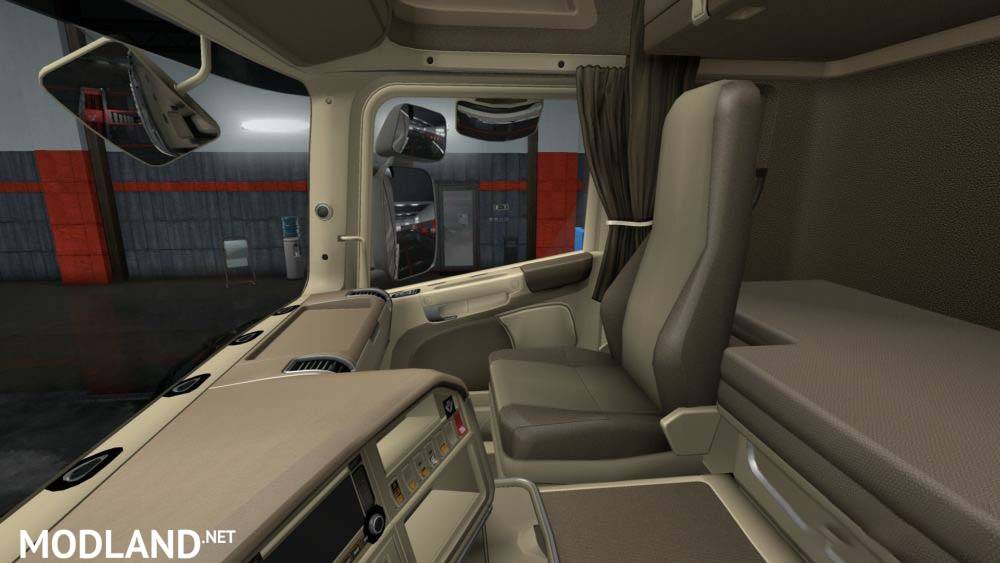 Scania R Lux Beige Leather Interior