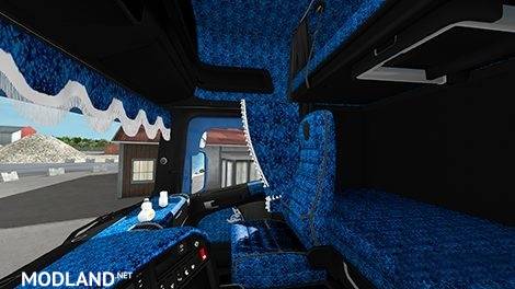 Black/Blue Pluche Interior for Scania RJL
