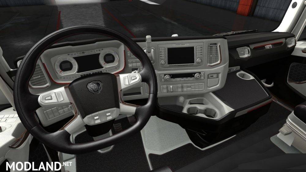 Black White Scania S & R Interior