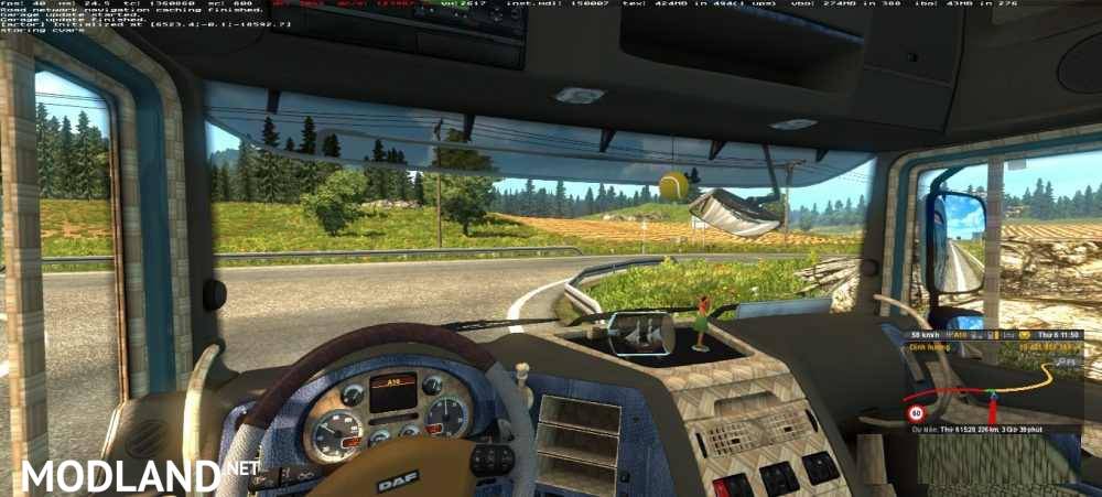 DAF XF 105 Interior with Leather and wood editon