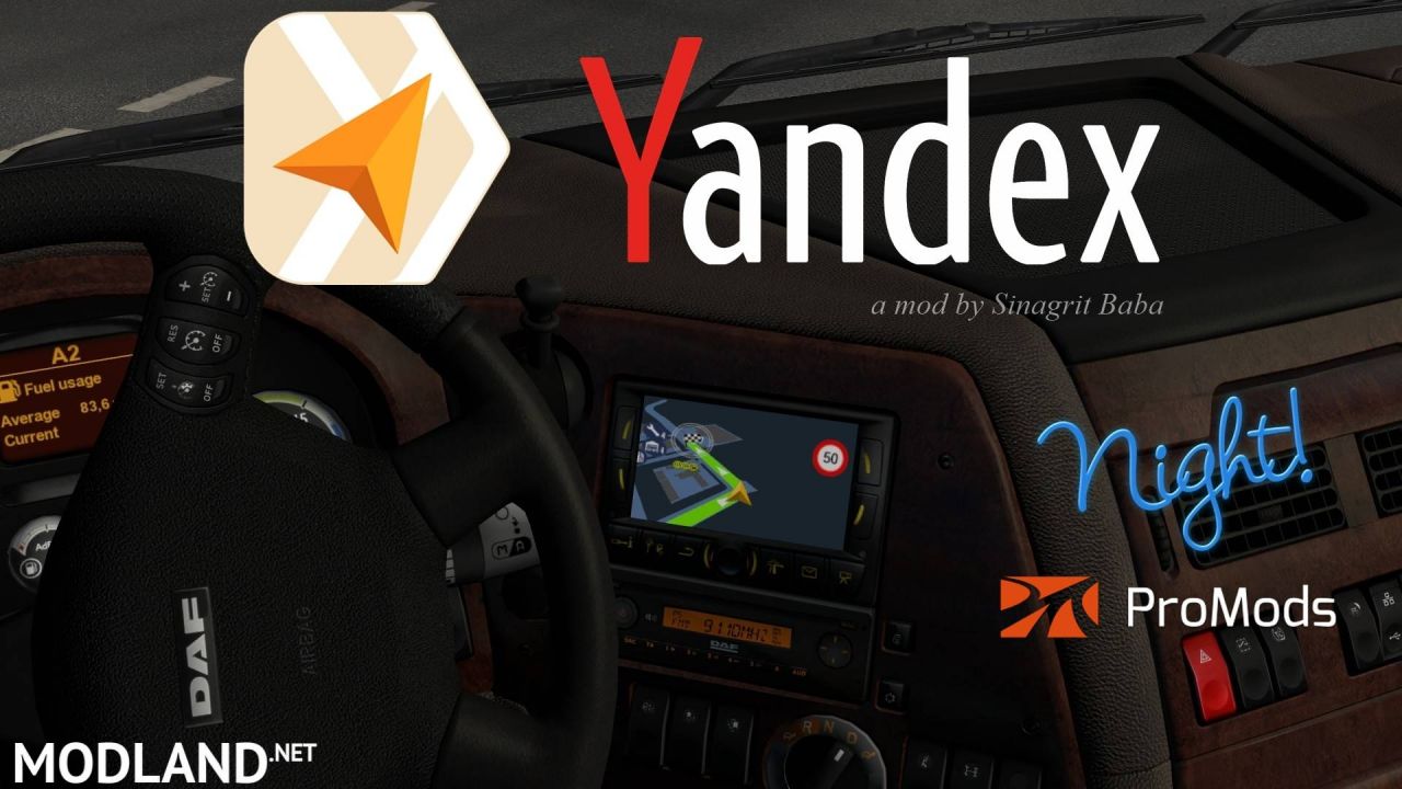 ETS 2 - Yandex Navigator Night Version for ProMods