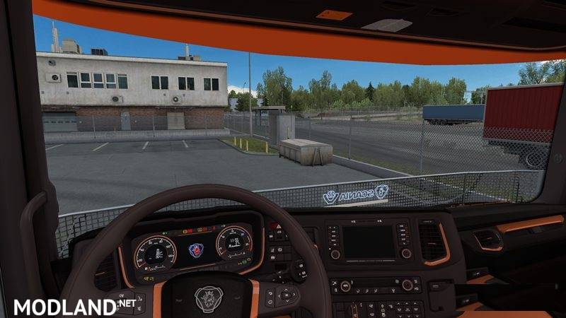 Scania S&R 2016 Orange Black Interior