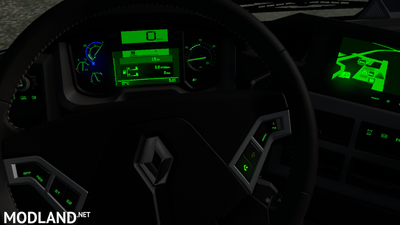 Renault T green dashboard color