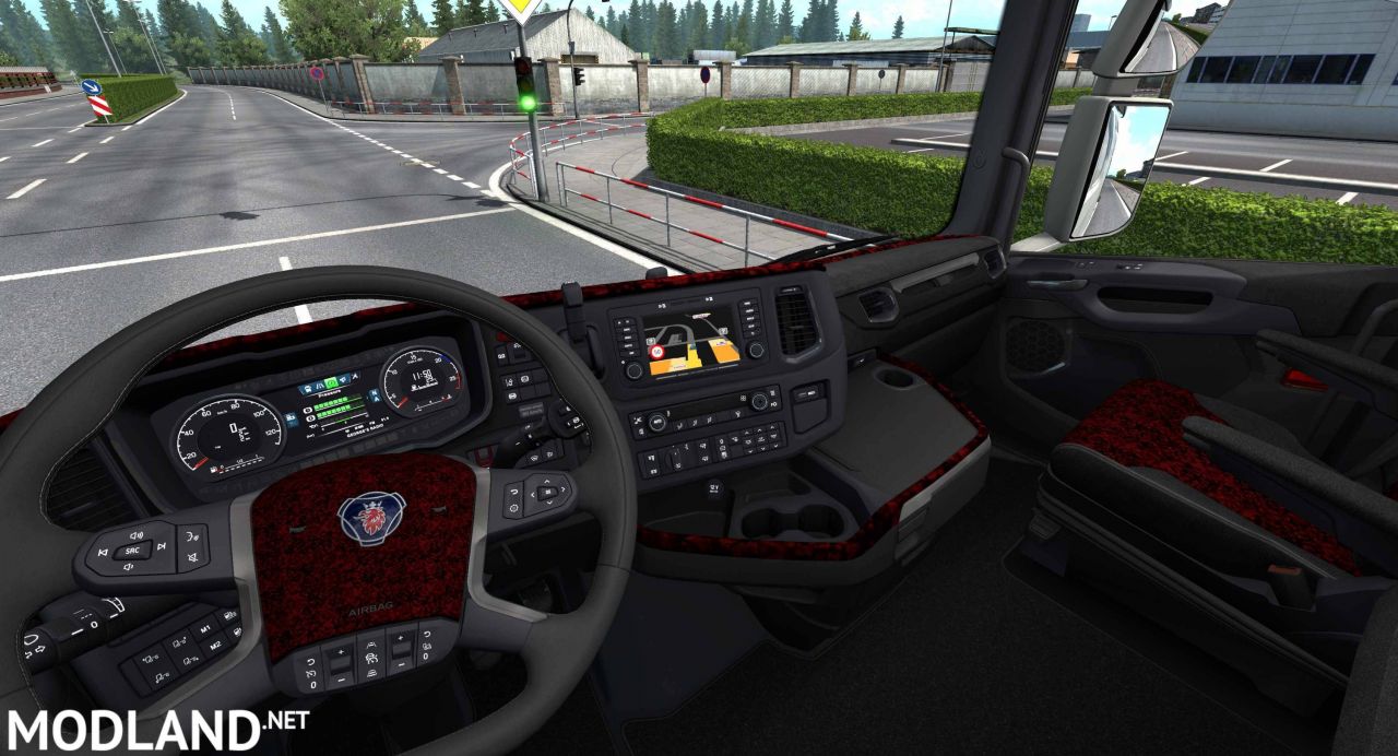 Scania next gen danish red plush interior