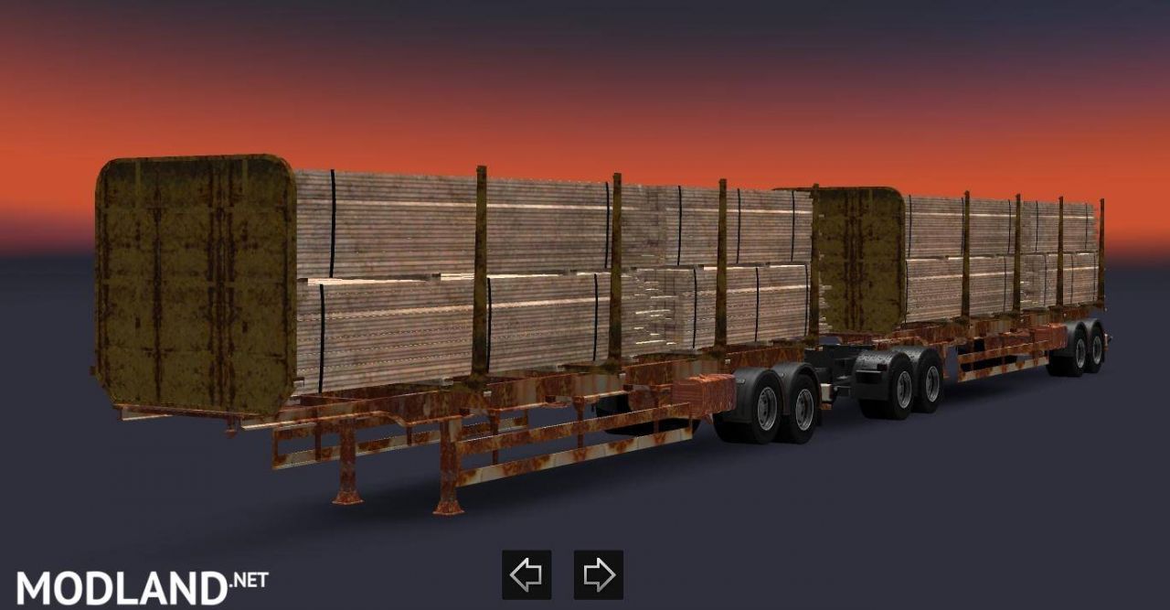 Cargo double trailer rust for ETS 1.28