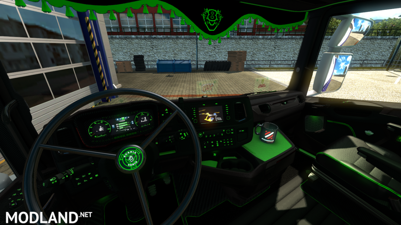 Carbon Green Scania 2016 Interior