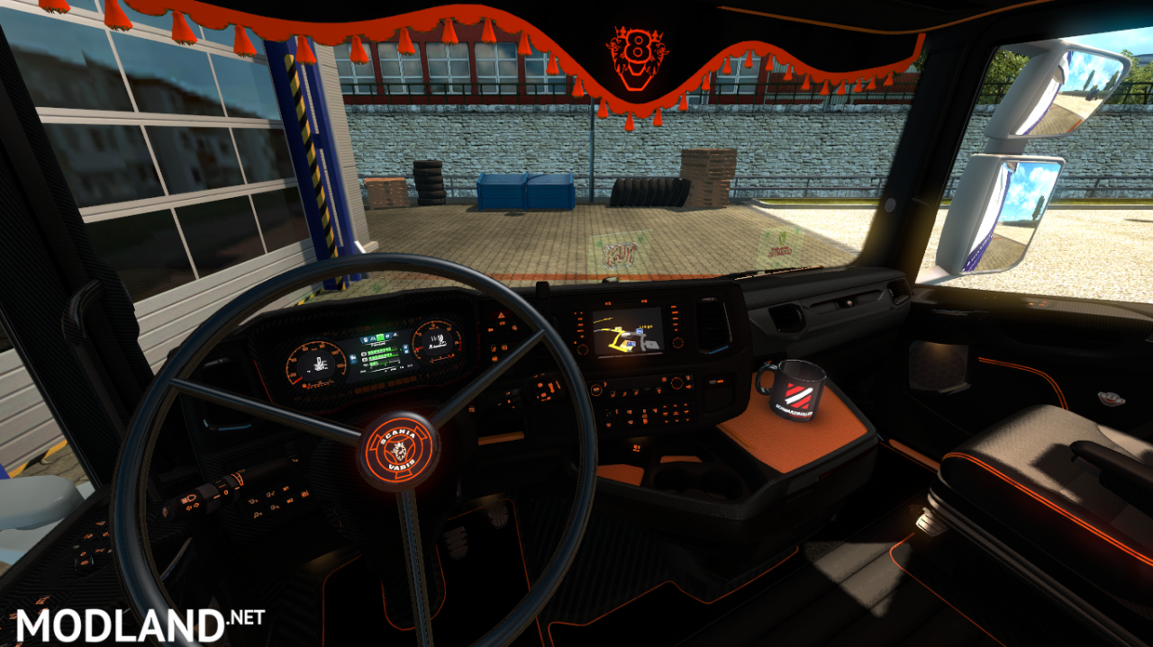 Carbon Orange Scania 2016 Interior