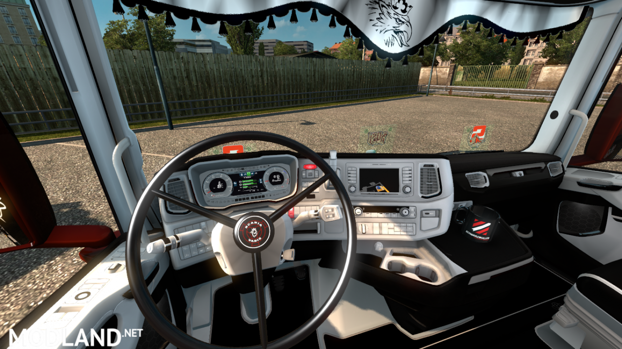 White and Black Scania Next Gen S and R Interior