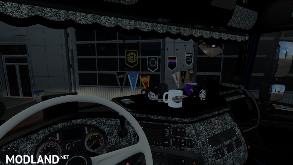 Custom danish pluche interior for daf xf euro 6
