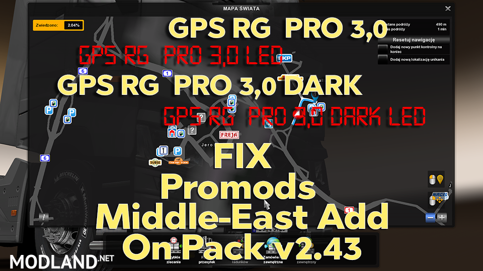 GPS RG PRO 3,0 Fix Promods Middle-East Add-On Pack