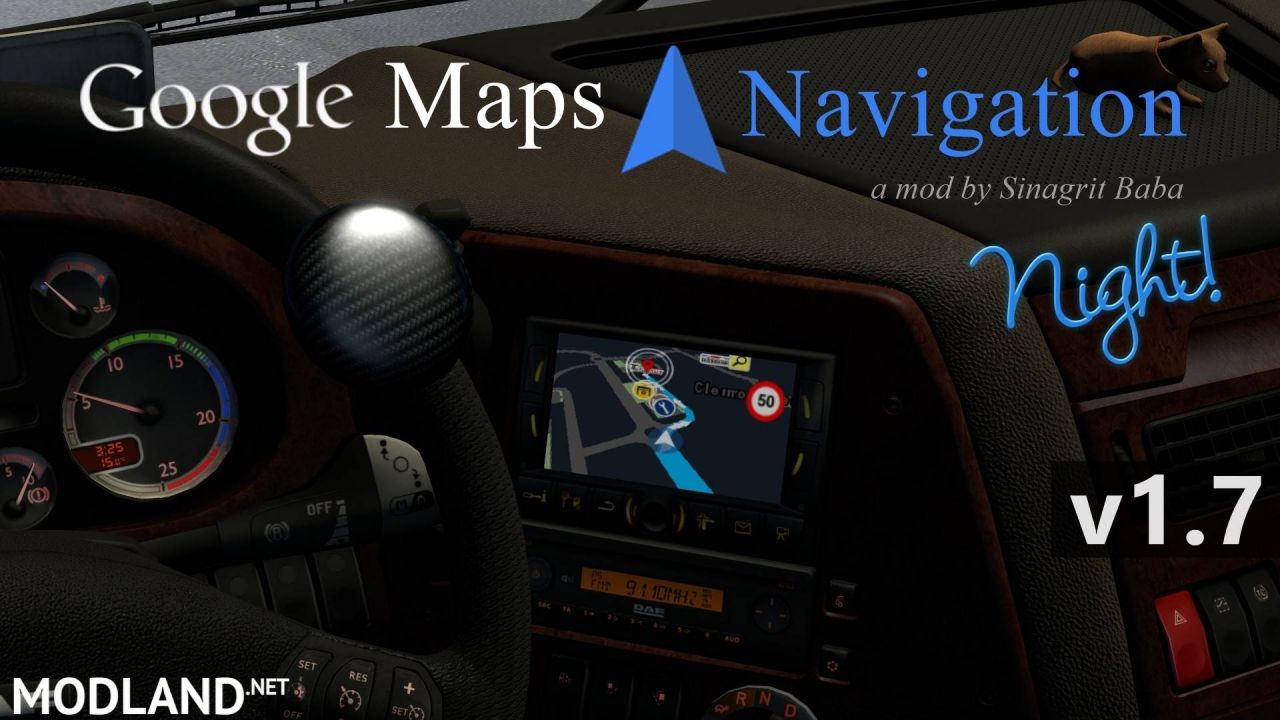 ETS 2 - Google Maps Navigation Night Version