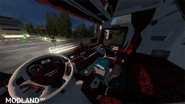 MAN Euro 6 Danish red - white interior