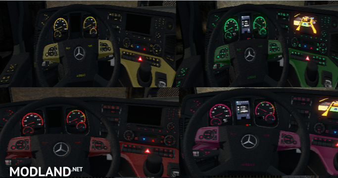 Mercedes Actros MP4 Colored Dashboard