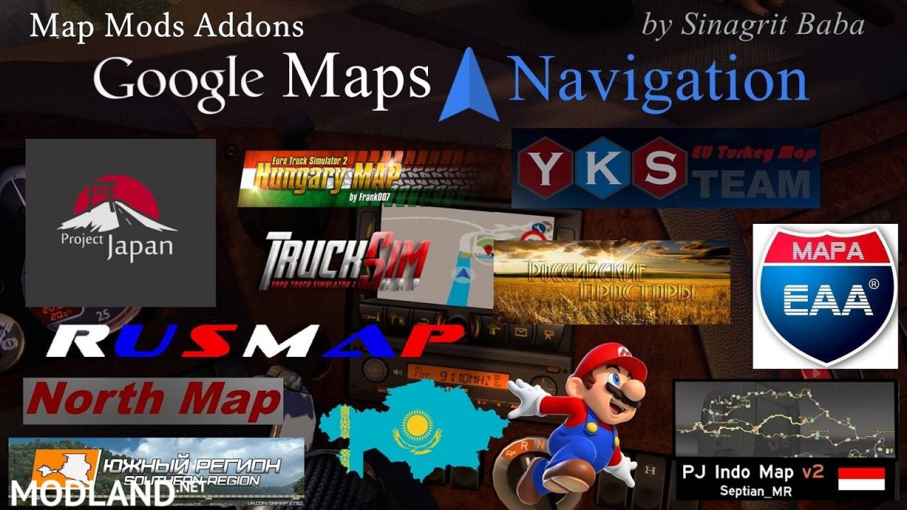 Google Maps Navigation Normal & Night Version Map Mods Addons