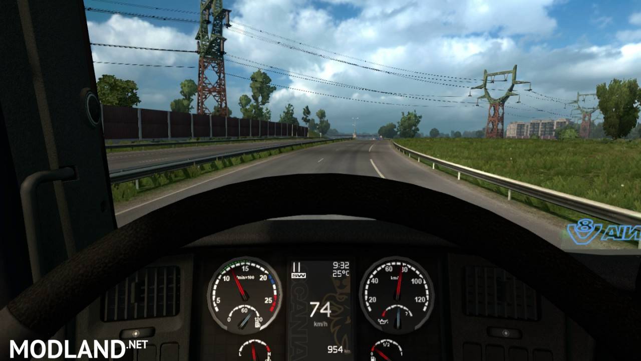 Scania Griffin Custom dashboard v1.2 1.35.x