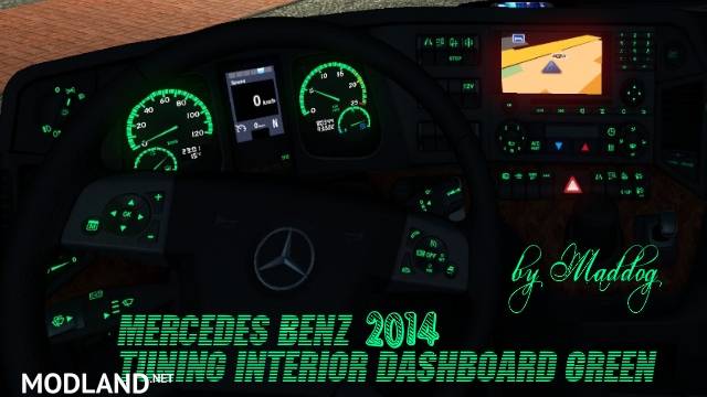 Mercedes Benz 2014 Tuning Interior Dashboard Green