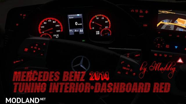 Mercedes Benz 2014 Tuning Interior Dashboard Red