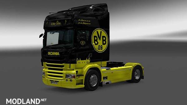 Scania RJL Borussia Dortmund Interior + Skin