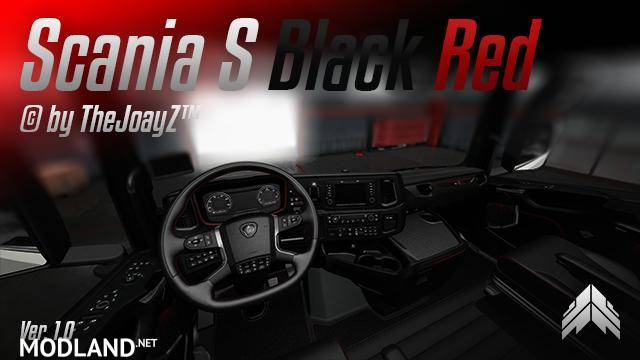 Scania S V8 Black Red Mod 1.30.x