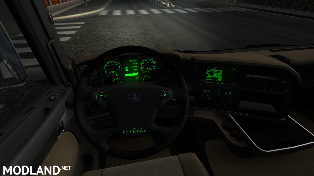 Scania streamline green dashboard color