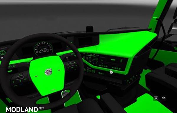 Volvo FH 2012 Green and Black Interior