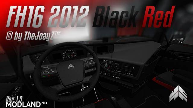 Volvo FH16 2012 Black Red Mod