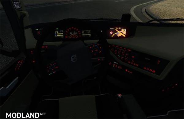 Volvo fh16 2012 Red Dashboard