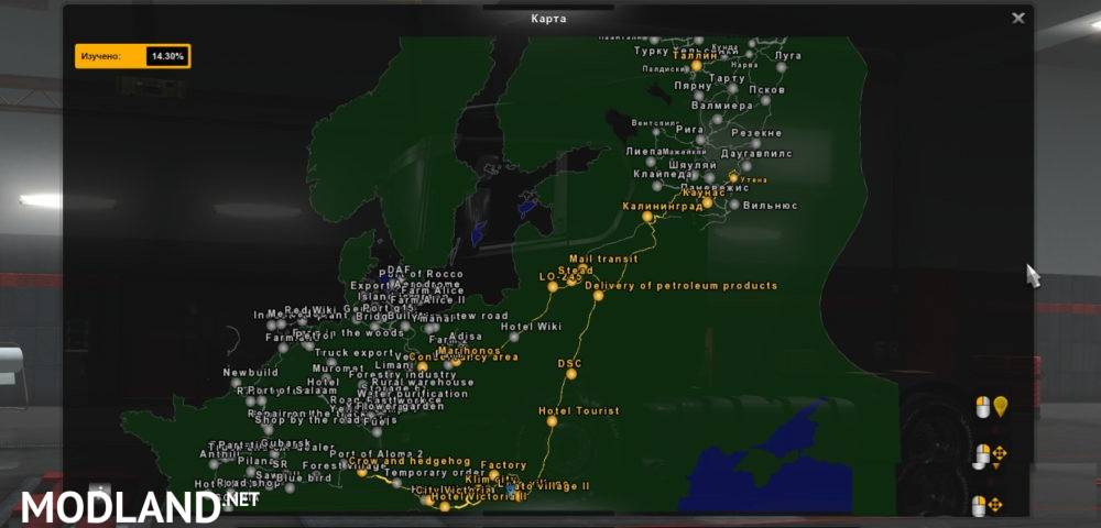 Impolite bark efficacy Map Republic of Aloma and Beyond the Baltic Sea 1.33 - ETS 2