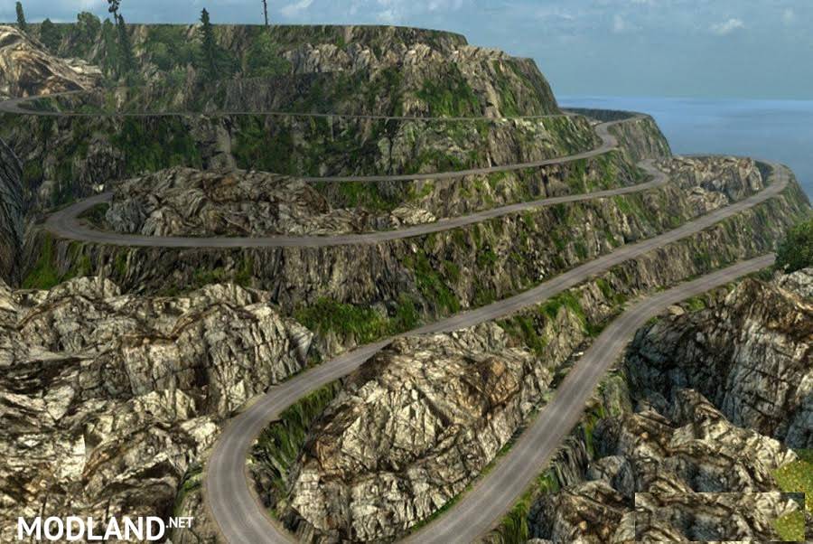 Euro Truck Simulator 2 Mountain Road Map Very Difficult Road - Ets 2