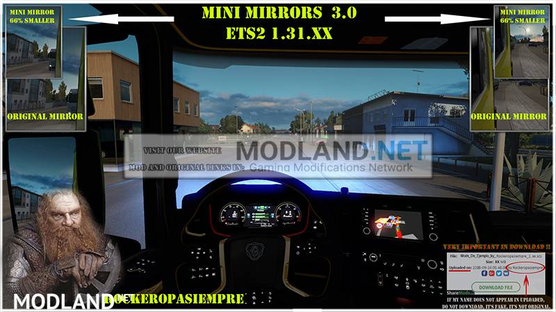 Mini mirrors V 3.0 for ETS2 1.31.x