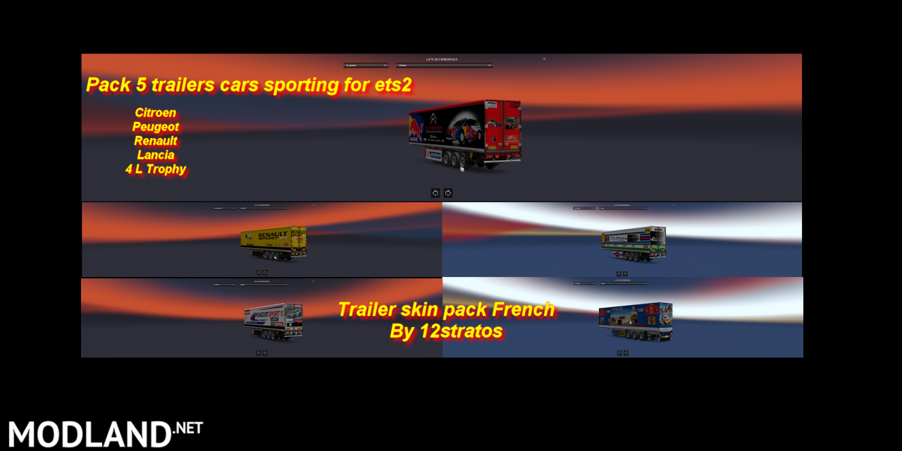 Ets2 Trailer Skin Pack sport French