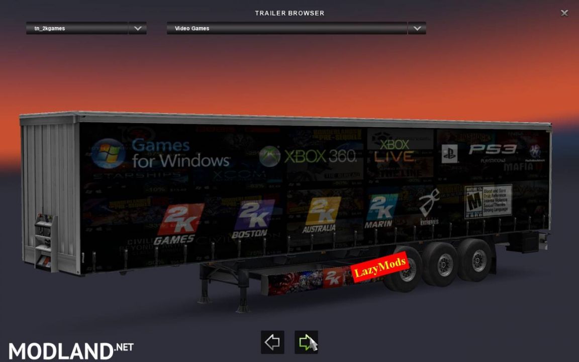 ETS2 Mods: 2K Games Trailer by LazyMods