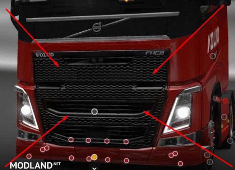 Black grille for VOLVO 1.26-1.27х