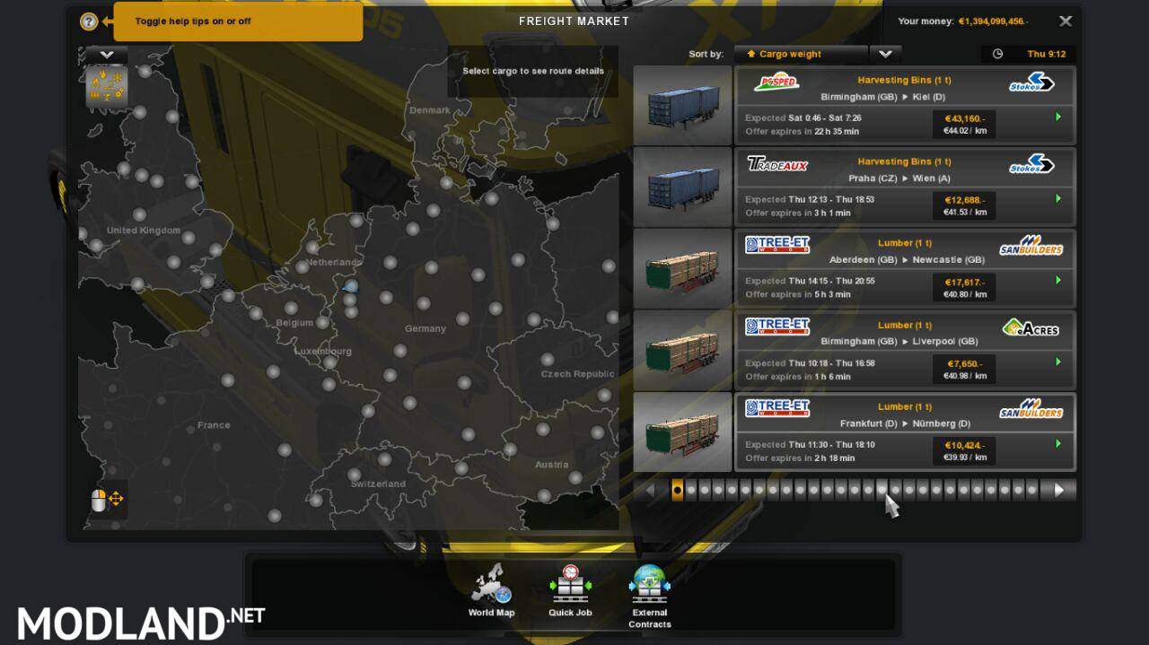 trailer 1 ton for ETS 2