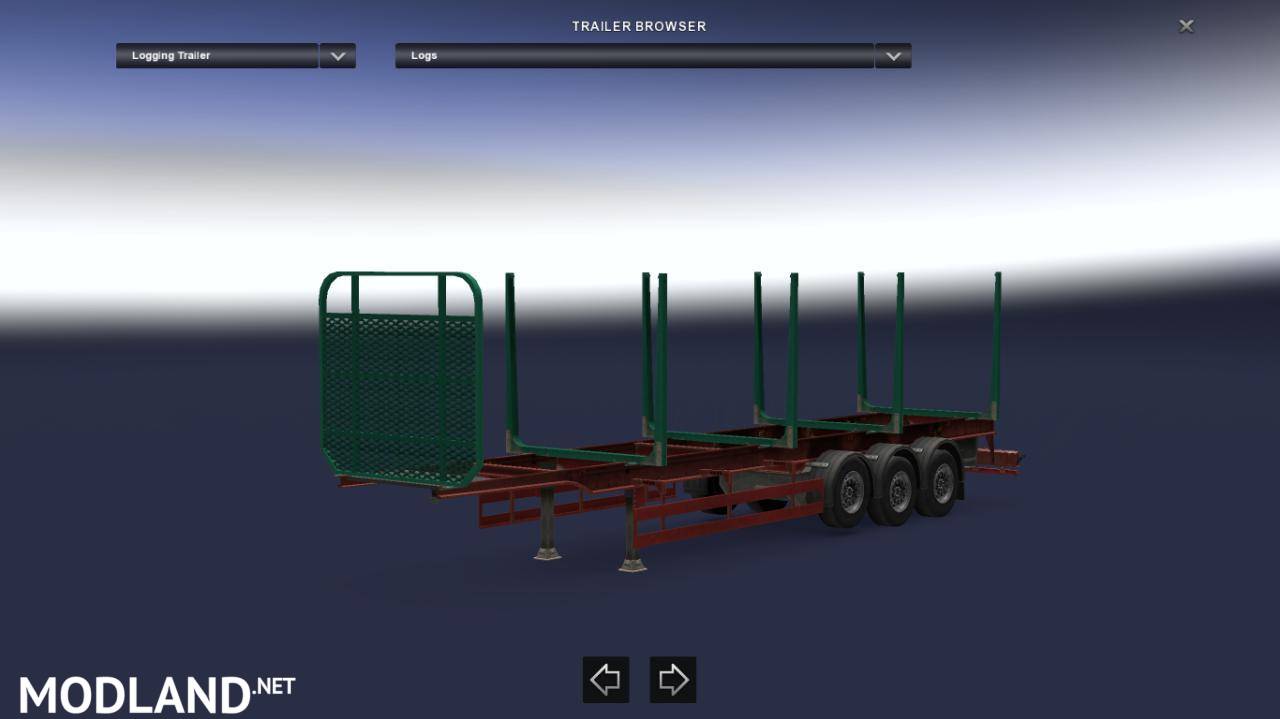 Empty Logging(Wood) Trailer Support V1.30x