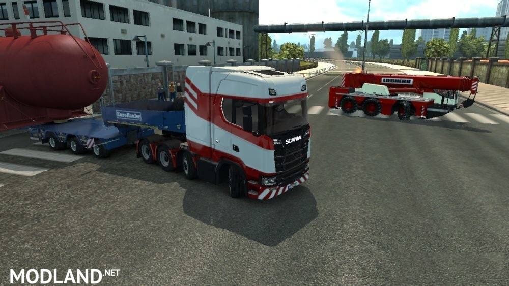 Truck Crane Liebherr, accompanied by DLC Special Transport 1.31&1.32 ...