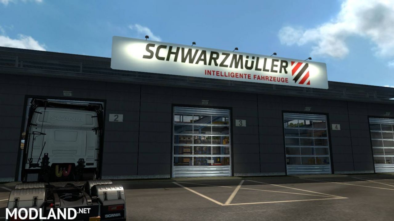 Schwarzmüller Garage Logo Board