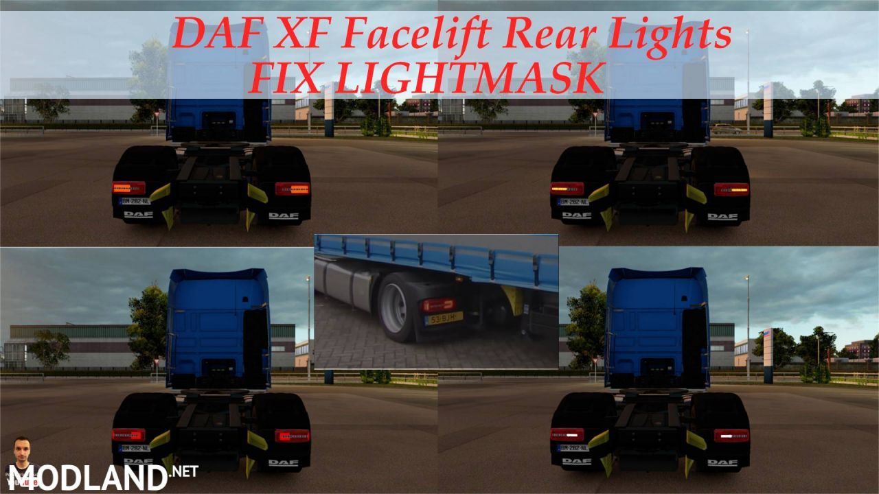 DAF XF Facelift Rear Lights FIX LIGHTMASK