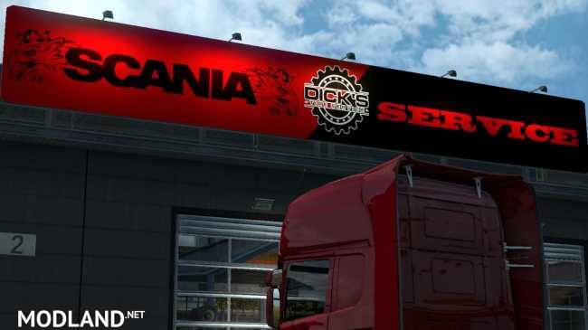 Scania Service DICK’S Big Garage Board