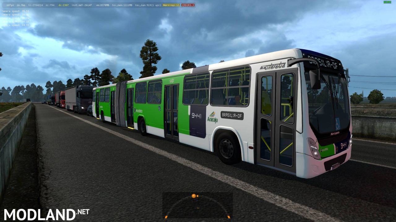 Single and double buses to traffic