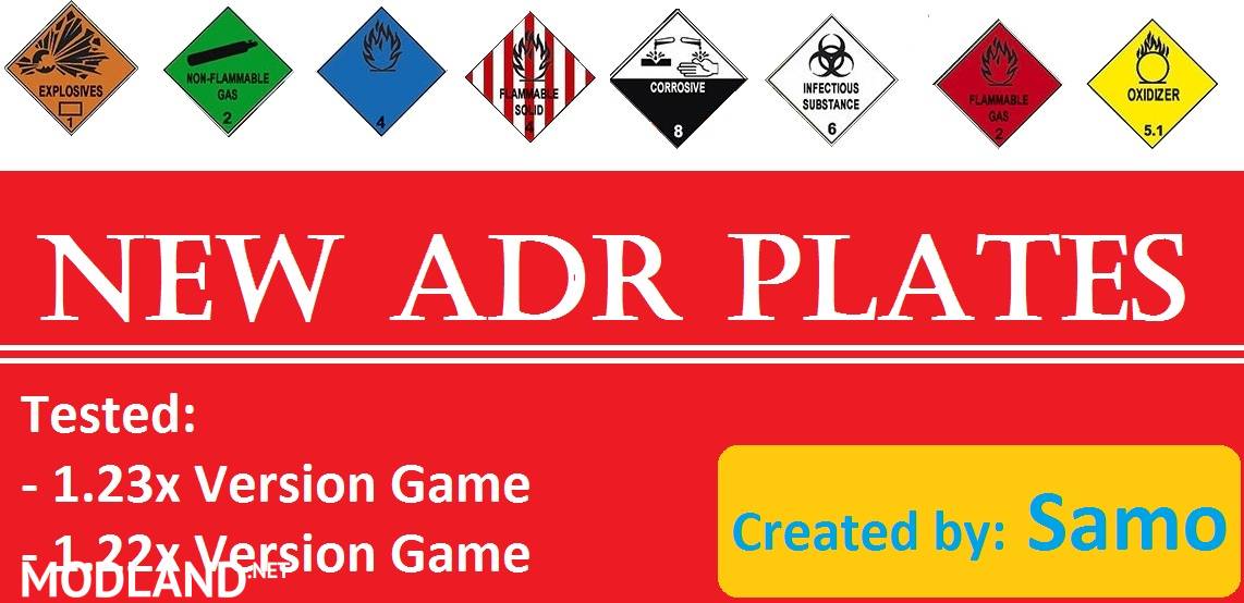 NEW ADR Plates