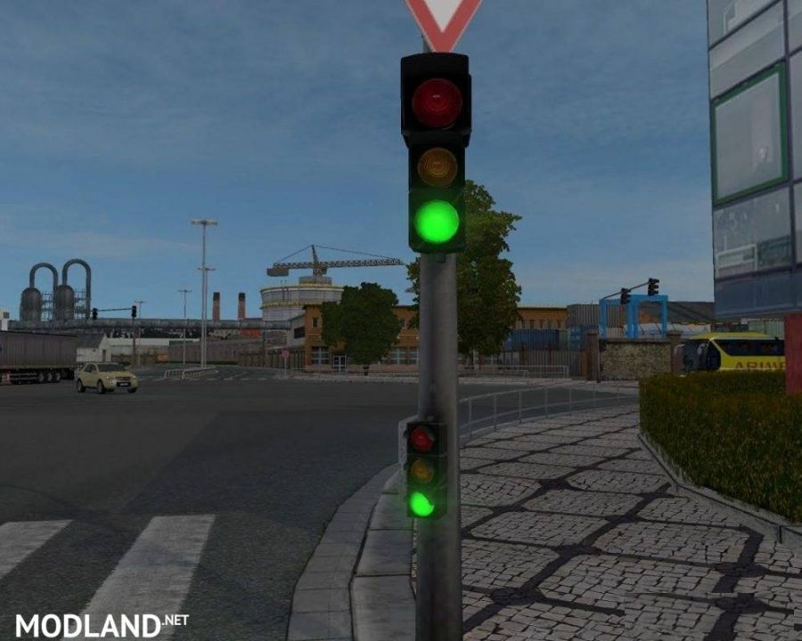 Flashing Green Traffic Light