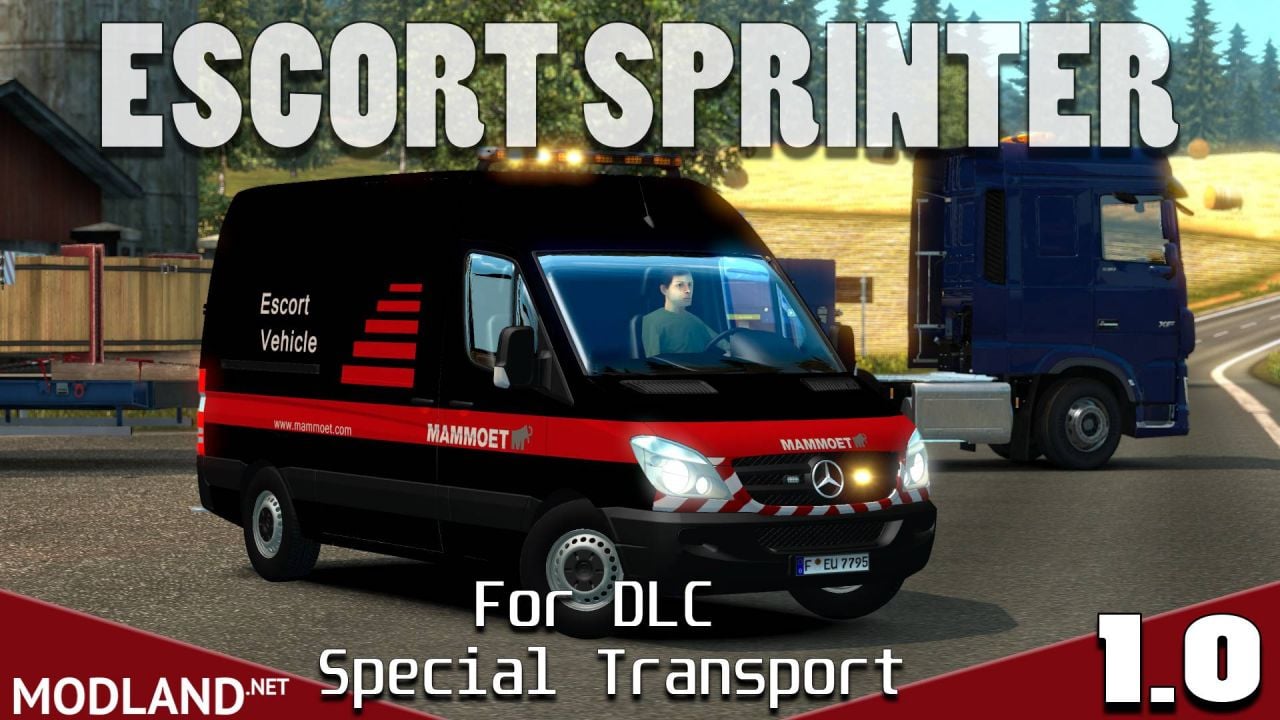 Escort MercedesBenz Sprinter DLC Special Transport ETS 2