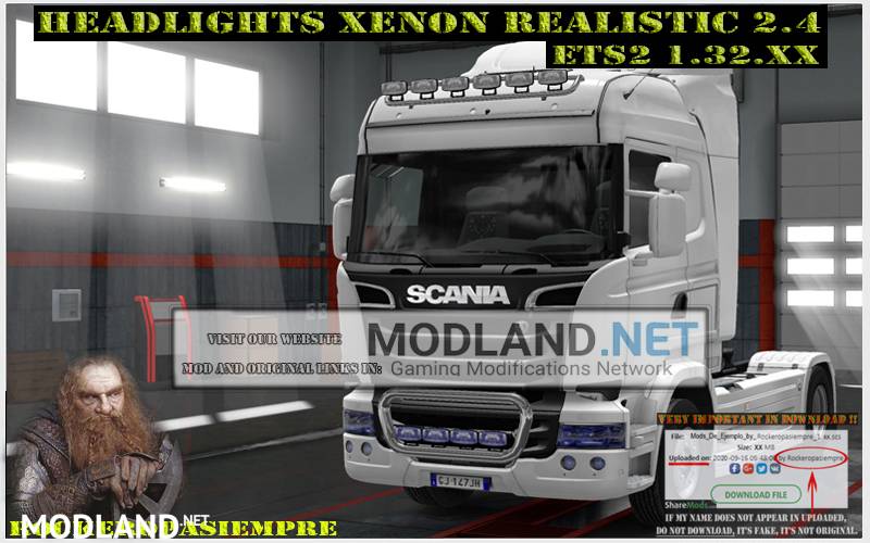 Headlights Xenon Realistic and Visors Rockeropasiempre 2.4