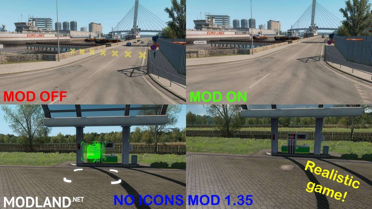 No Icons Mod (Realistic Game) 1.35.x & DX11 Ready