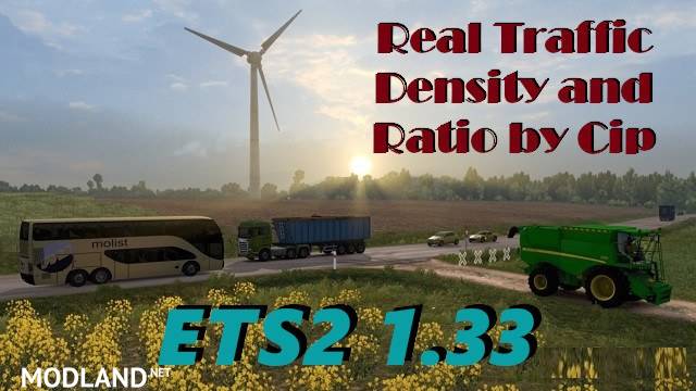 Real Traffic Density and Ratio ETS2 1.33.c