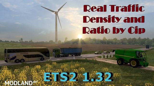 Real Traffic Density and Ratio ETS2 1.32