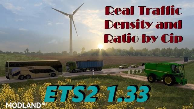 Real Traffic Density and Ratio ETS2 1.33.b